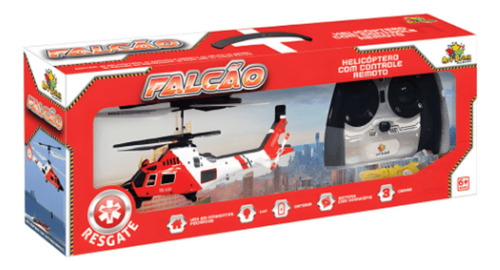 Helicóptero De Controle Remoto 2 Canais Recarregável