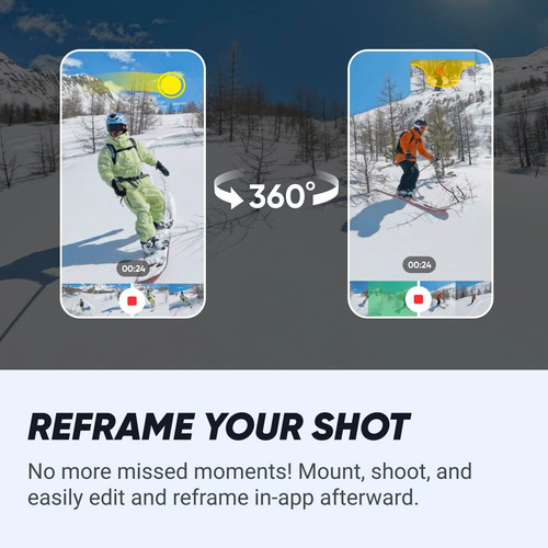 Kit De Snowboard Insta360 X4 Cámara De Acción 360 De 8k, 4k,
