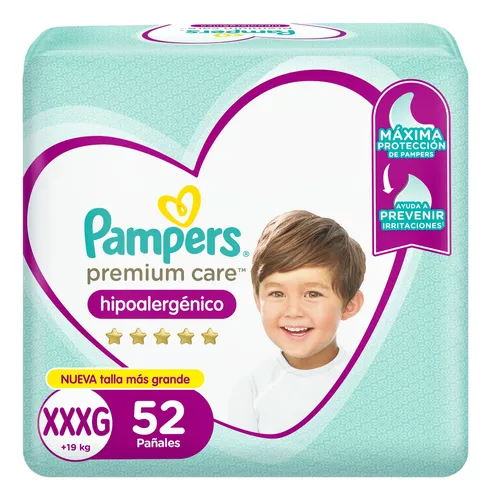comprar 1 Paquete Pañales Pampers Premium Care Talla Xxxg 52 Und Sin Género