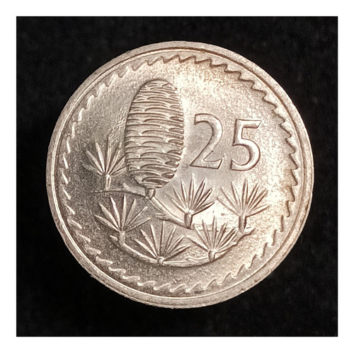 Chipre 25 Cents 1980 Sin Circular Km 40
