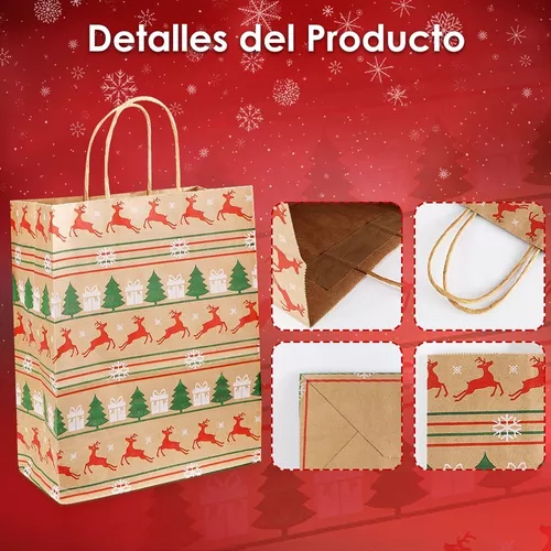 Conjunto de bolsas de regalo Navidad 11 x 15 cm | DecoWoerner