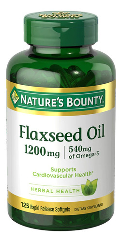 Nature's Bounty Aceite De Linaza 125 Softgels