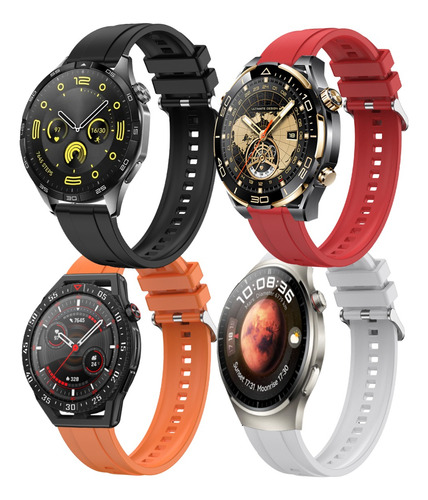 4 Correas Silicon Para Huawei Watch Gt4 46mm/ 4 Pro/ultimate