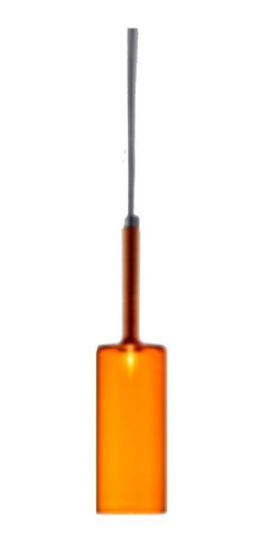 Lampara Techo Colgante E27 Bios Tall Naranja Vidrio 