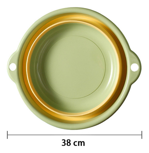 Bacia De Lavar Louça Dobrável Bacia Verde 38x23,5x11,5cm