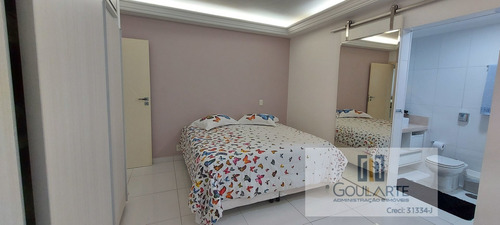 Imagem 6 de 30 de Apartamento Alto Padrão Com 2 Dormitórios Sendo 1 Suíte, Lazer No Condomínio E Vista Total Para O Mar. - 3578