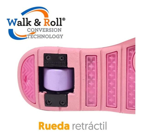Tenis Patines Barbie Con Luz Led Talla 23 23 2.6 Cm Rosa