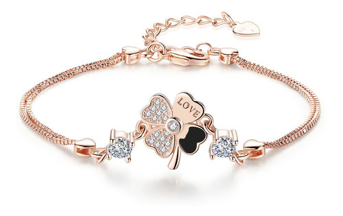 Pulsera De Trébol De La Suerte De Plata S925 Para Mujer