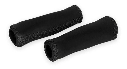 Puños Grip Velo Handlz Cuero Mod Vlt 519aco Negros Bicicleta