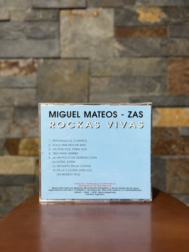 Cd Miguel Mateos Zas Rockas Vivas (ed. 1994 Arg) (Usado)