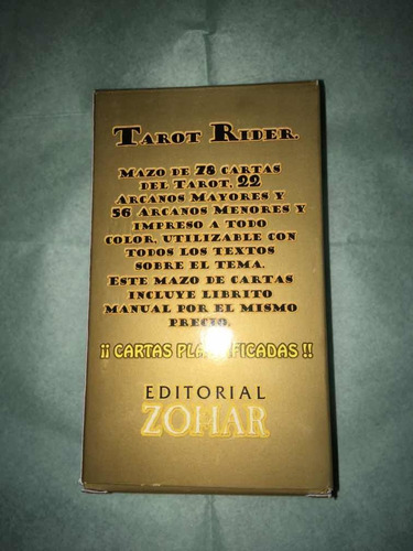 Tarot Rider Con Libro Cartas Plastificadas.