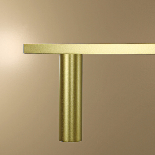 Pendente Tubo Retangular Metal Dourado Metálico Pd2121