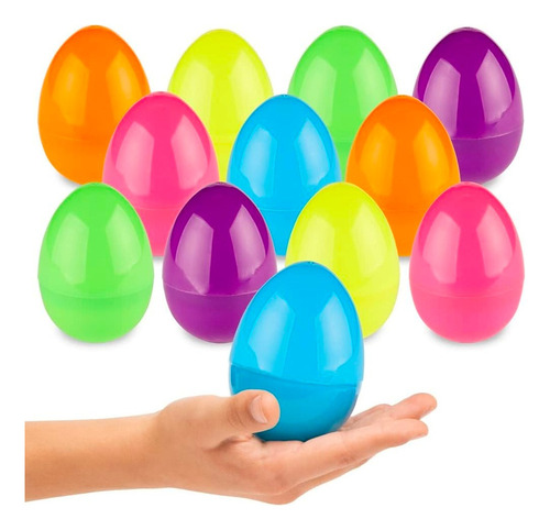 36pcs Huevos De Pascua De Plástico Gigantes Rellenables 9cm