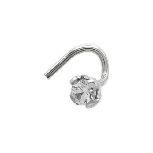 Piercing Nariz Nostril Oro Blanco 18k Grifa 2.5mm Copawa 