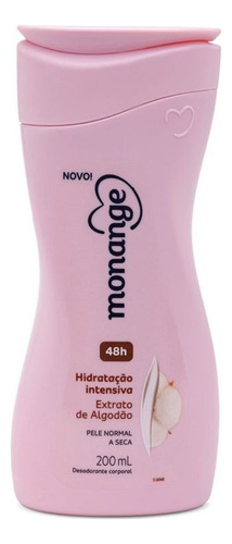 Hidratante Corporal Monange Extrato De Algodão 200ml