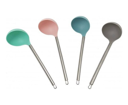 Cucharon Cuchara Cocina Sin Agujeros Pastel Premium Pack X3