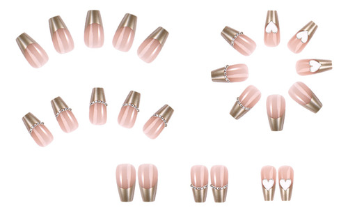 Uñas Postizas Pegamento De Uñas Postizas Decoradas Color Z148