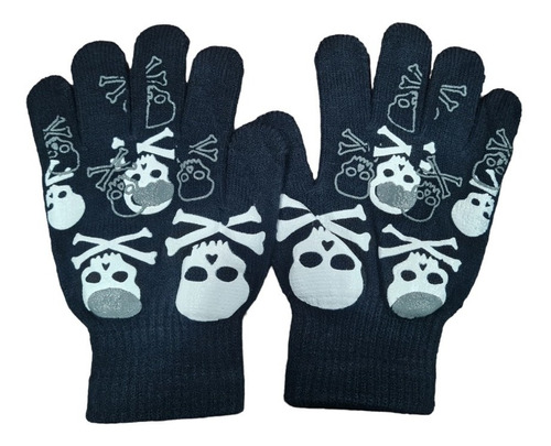 Guantes De Calavera Dedos Esqueleto Diseños Varios