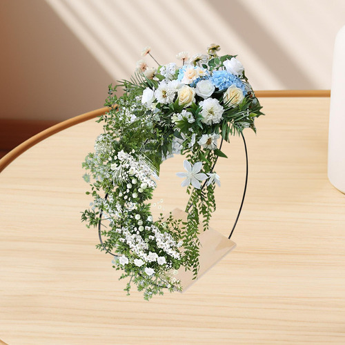 2025 Centro De Mesa Con Aro Floral, Guirnalda De Madera Con