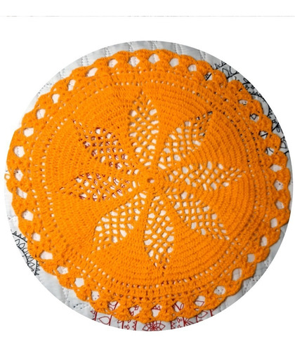 Carpeta Crochet Hecha A Mano 40cm Para Decoracion Individual