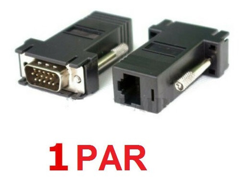 Adaptador Convertidor Extensor D Video Vga A Rj45 Utp Red 2 