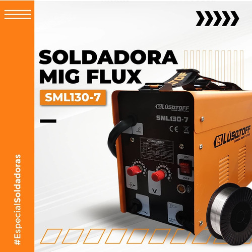 Soldadora Mig Lusqtoff Sml130 Flux 120 Amp + Alambre Tubular