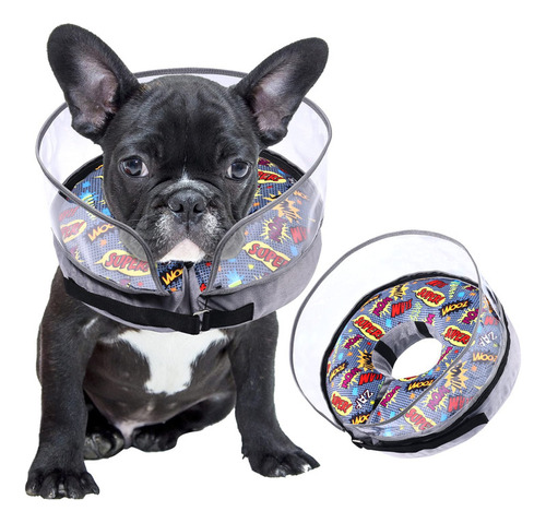 Crazy Felix Collar Inflable Suave Para Perros Grandes, Media