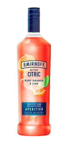 Vodka Smirnoff Bitter Citric Ruby Orange & Lime Fullescabio