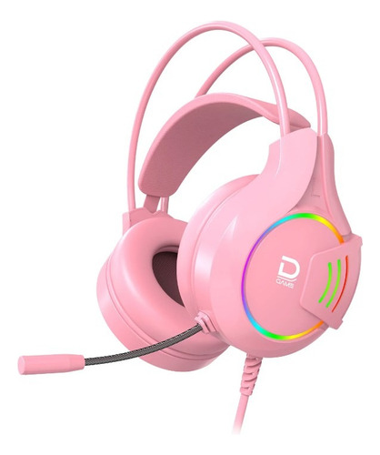 Gaming Headset Rgb 3.5 Mm + Usb Rosado | Datacom