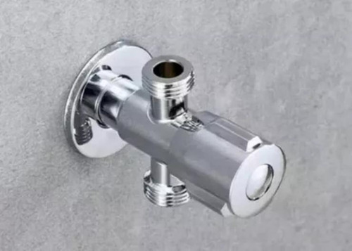 Llave Angular Doble 1/2 Acero Inoxidable 304