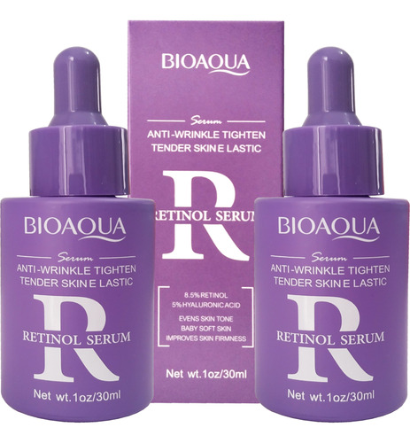 Serum Retinol Con Acido Hialuronico Antiarrugas 2pzs 30ml