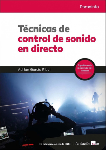 Libro Técnicas De Control De Sonido En Directo - Garcia Rib