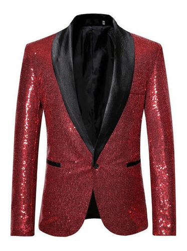 Fiesta De Pasarela Con Blazer De Lentejuelas Para Hombre