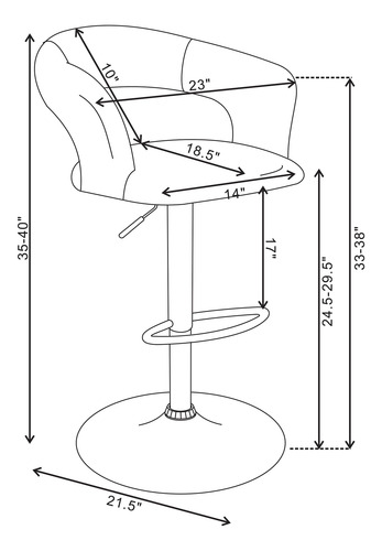 Coaster Home Furnishings Taburete De Bar De Altura Ajustable