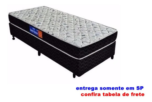 Cama Box Base + Colchao Solteiro D23 14cm Alt 88 Larg X 1,88