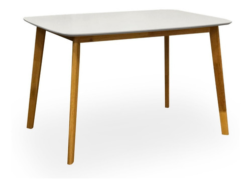Imagen 2 de 3 de Mesa Tulip Madera Nordica Blanca Natural Hogar Tisera Tul-1