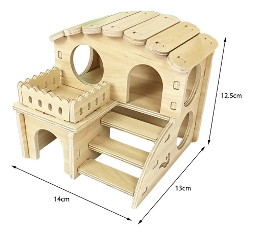 Casa De Madera Para Hámster, Escondite Lavable Estilo A