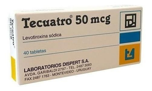 Tecuatro 50mcg X 40 Comprimidos  - T4 Levotiroxina