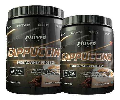 2 Whey Protein Capuccino Pulver Prolac 500 Desayuno Proteína