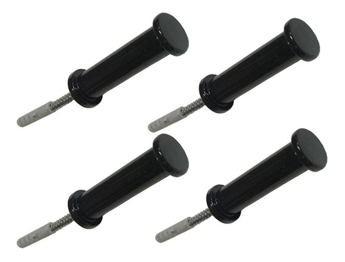 Imagen 1 de 5 de Perchero Gancho Cilindrico 4 Unidades Metal 60mm
