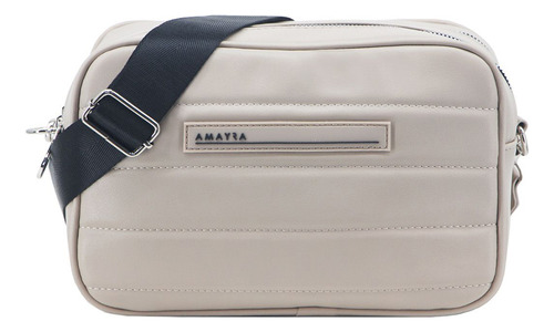 Bandolera Amayra Simil Cuero Dos Divisiones Amplia Color Camel 67.c2625.3