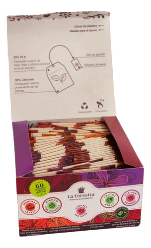 Infusiones Frutales La Teresita Flor De Jamaica 60u