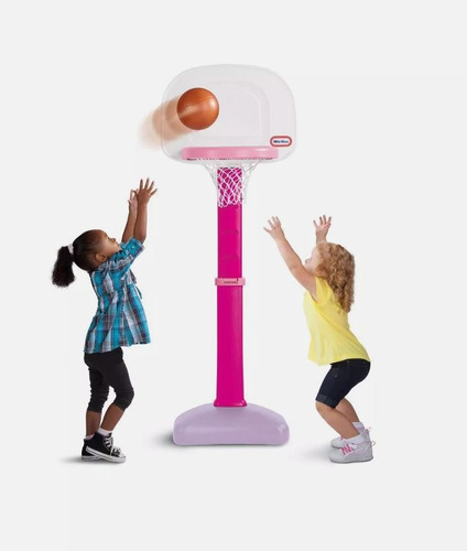 Little Tikes Canasta Basketball Ajustable Rosa 1 Balón / J
