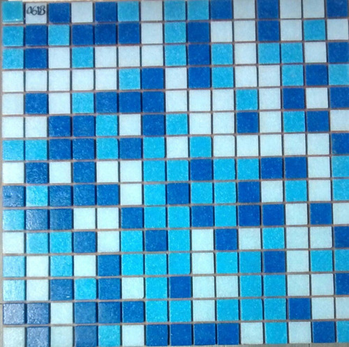Imagen 4 de 8 de Venecitas Biseladas Mix 2x2 Celestes Y Azul Biseladas