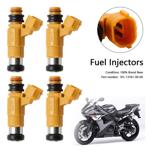 Pyz 4 Inyectores De Combustible Para Yamaha Fjr1300 Road