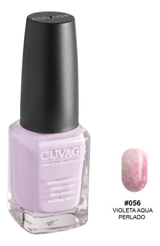 Esmaltes De Uñas Tradicional Sin Tacc Cuvage Pro Keratine Color #056 Violeta Aqua Perlado