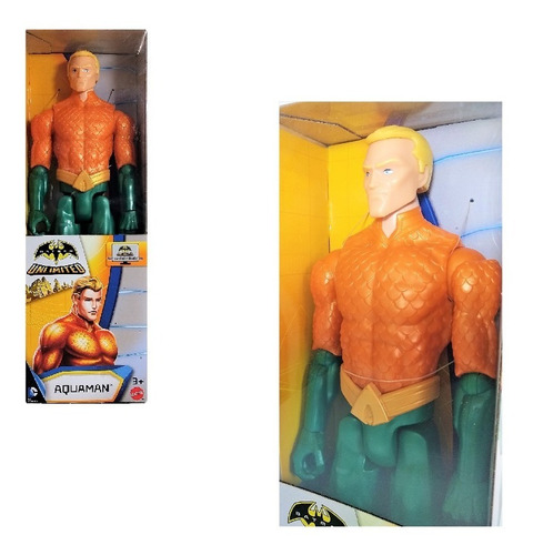 Boneco Aquaman Liga Da Justiça Dc Unlimited Action Fig 30 Cm