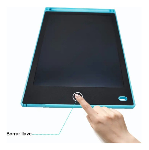 Pizarra Mágica Link Bits Tlcd02-8p Tableta Lcd Para Dibujar Azul Claro