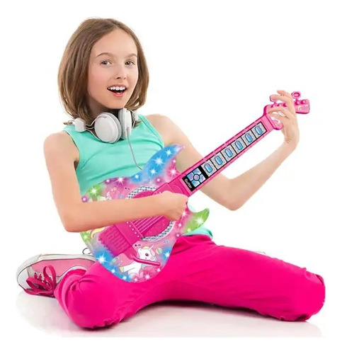 Juguete Guitarra Eléctrica Con Gafas Micrófono Niños 8026