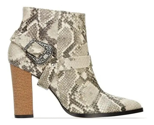 Andrea Bota Corta Botín Animal Print Reptil Hebilla 2691145 | Envío gratis